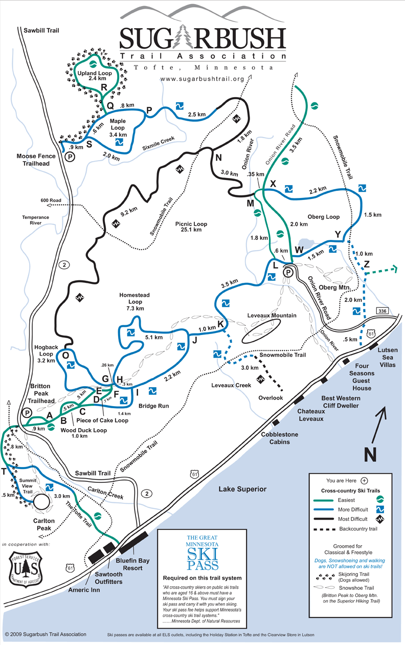 Cross Country Ski Trail Map Cross Country Ski Trail Map